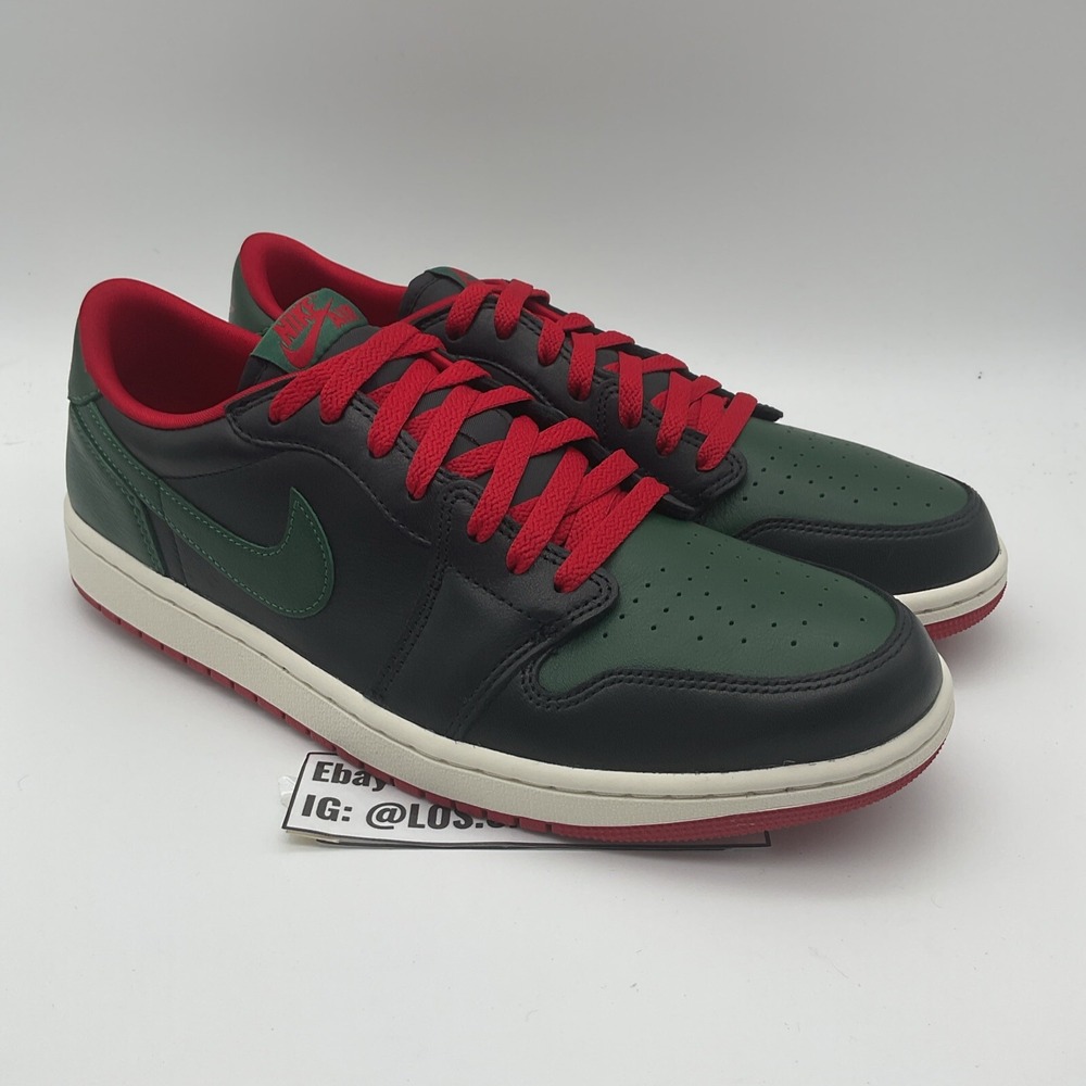 Size 11.5W - Air Jordan 1 Retro OG Low Black Gorge Green W (CZ0775-036) - Picture 4 of 9